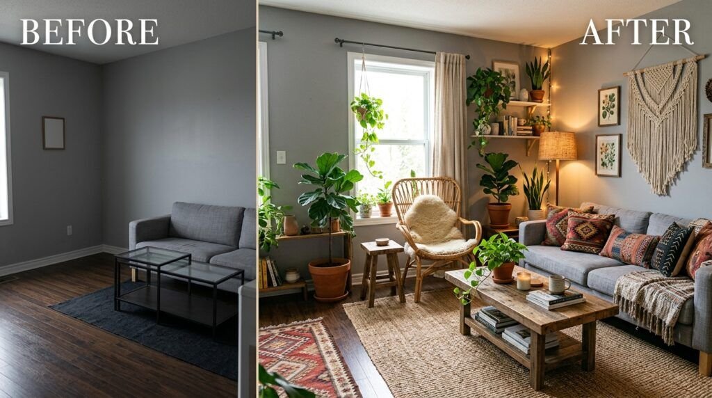Boho Living Room Grey