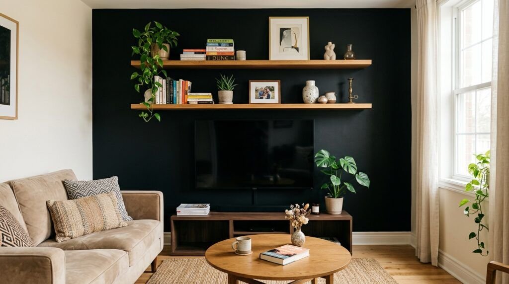 Black TV Wall