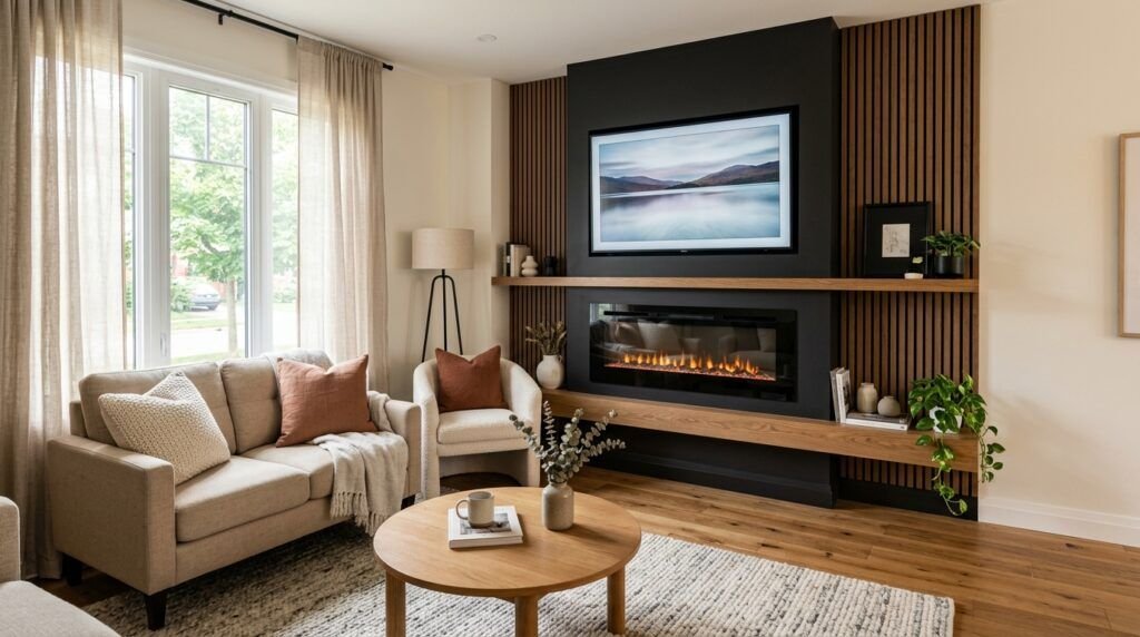 Black TV Wall