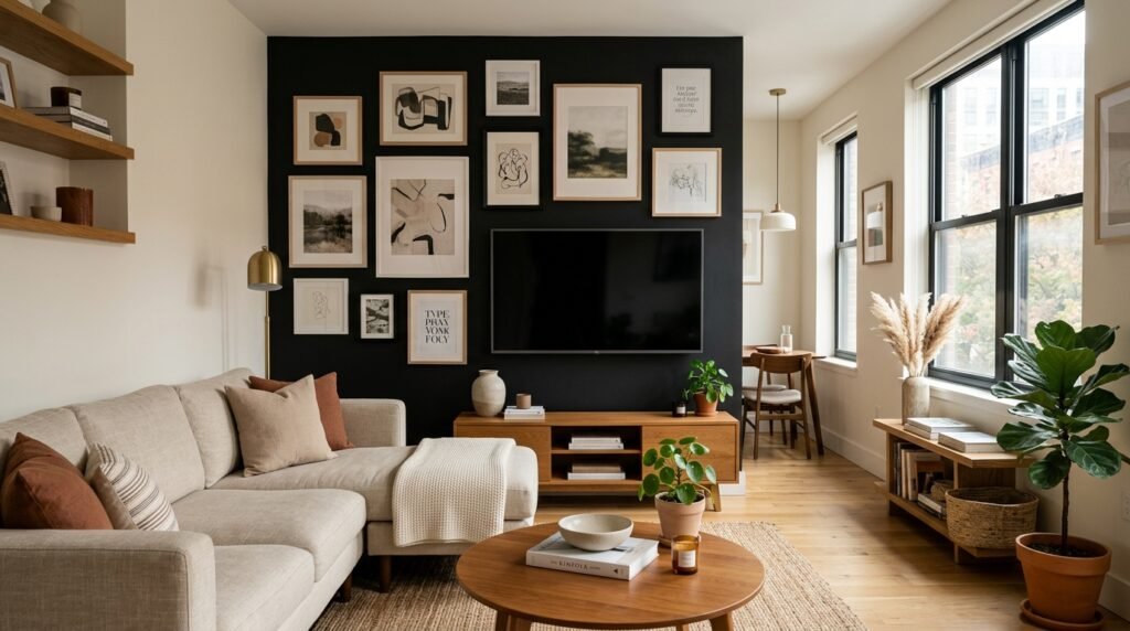 Black TV Wall