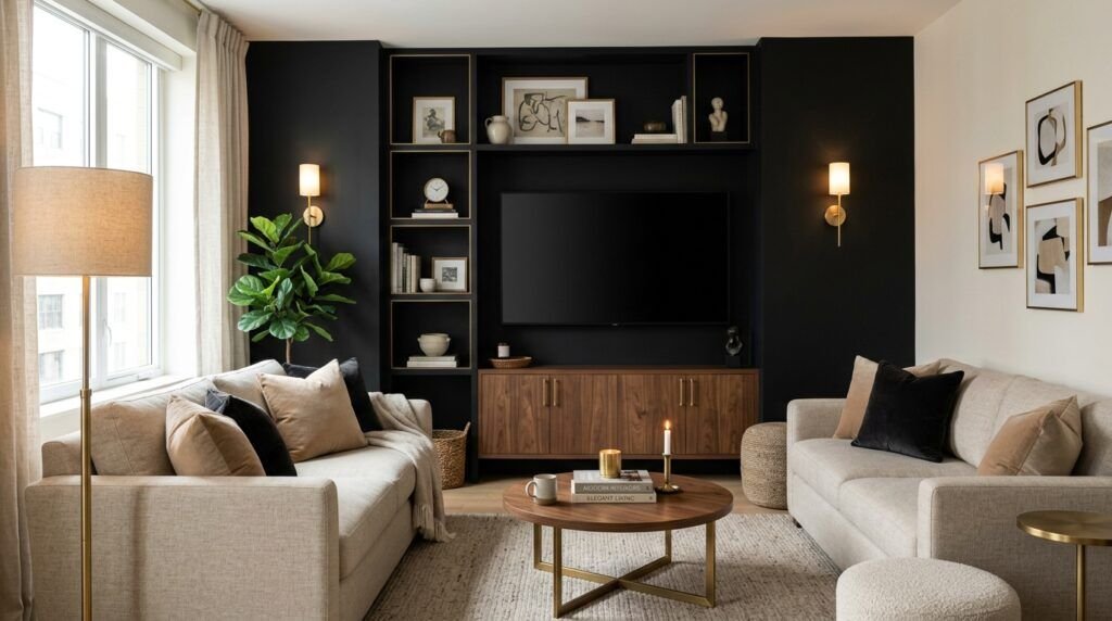 Black TV Wall