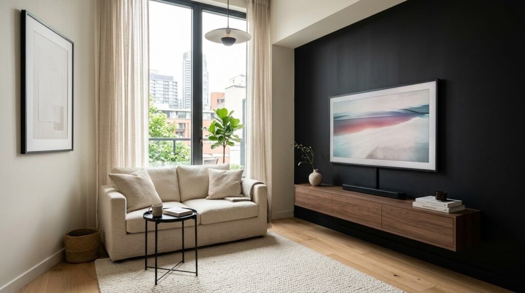 Black TV Wall