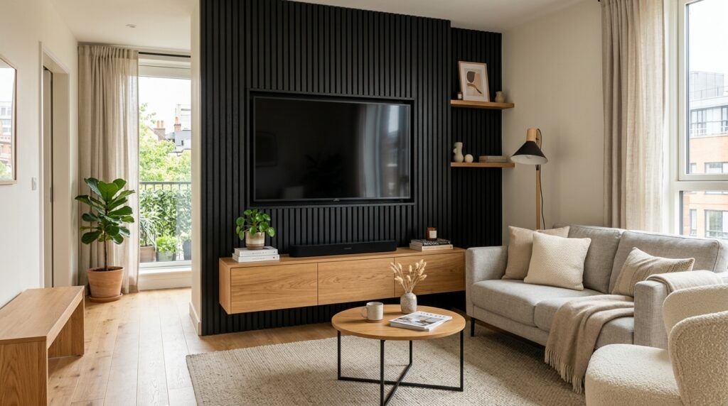 Black TV Wall