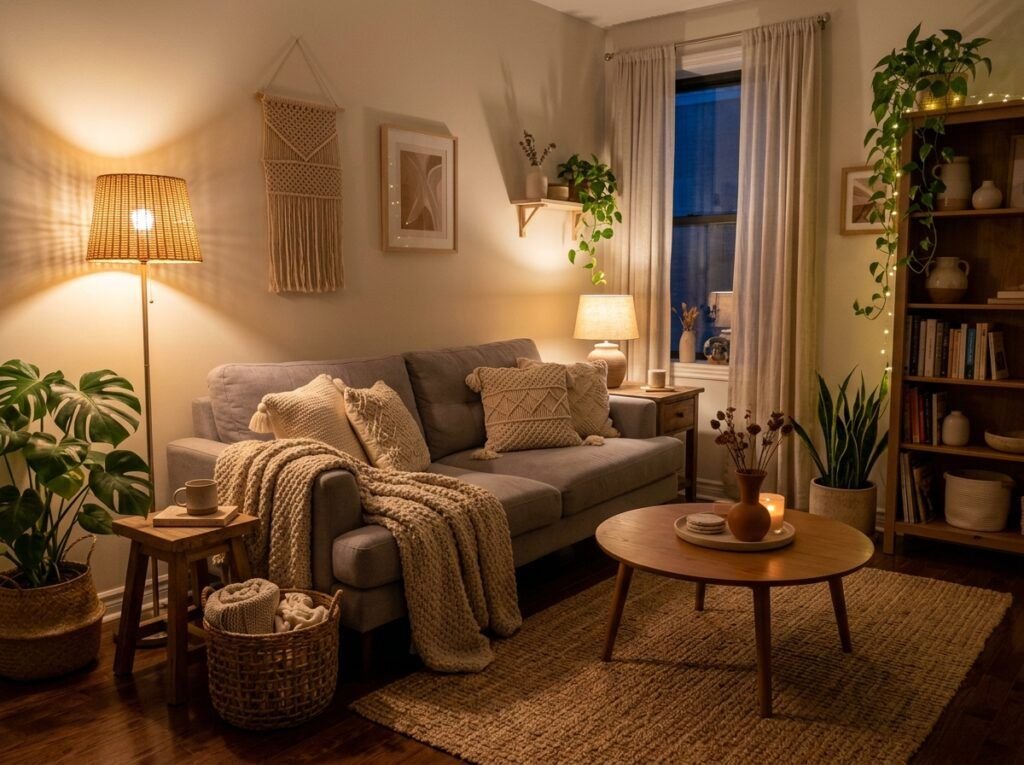 Beautiful Gray Boho Living