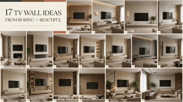 Read more about the article 17 Living Room TV Wall Ideas to Make Your Space Stylish, Cozy & Modern