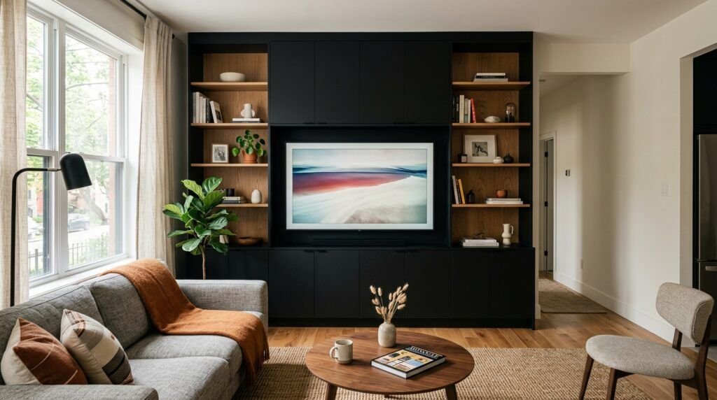 Black TV Wall