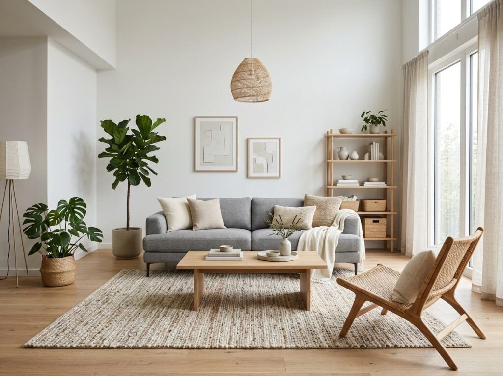 Beautiful Gray Boho Living