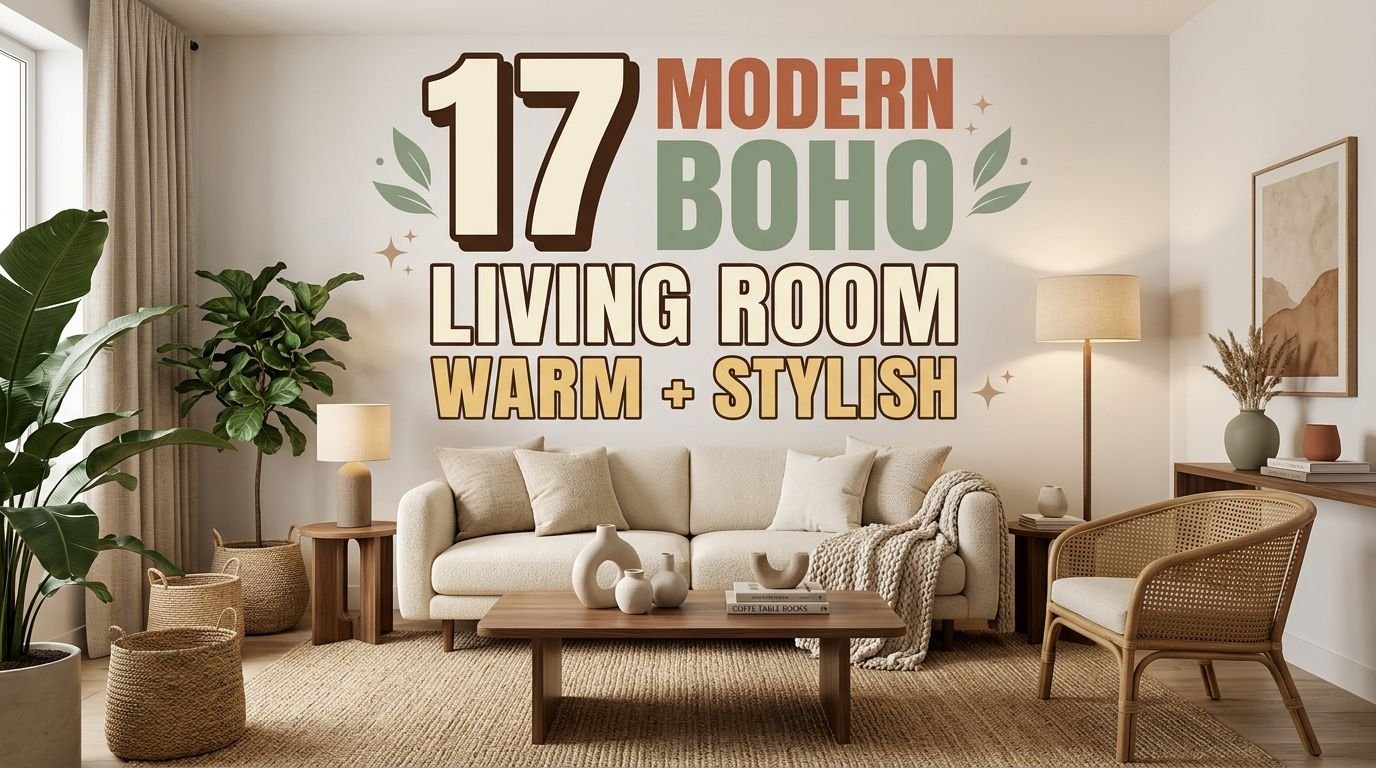 You are currently viewing 17 Modern Boho Living Room Ideas for a Warm & Stylish Space