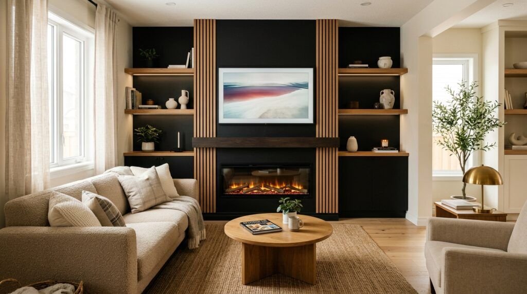 Black TV Wall