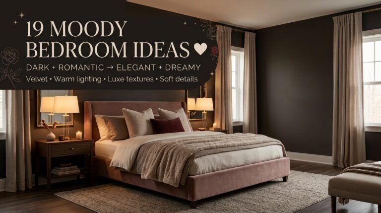 Read more about the article 19 Romantic Moody Bedroom Ideas That Feel Elegant & Dreamy