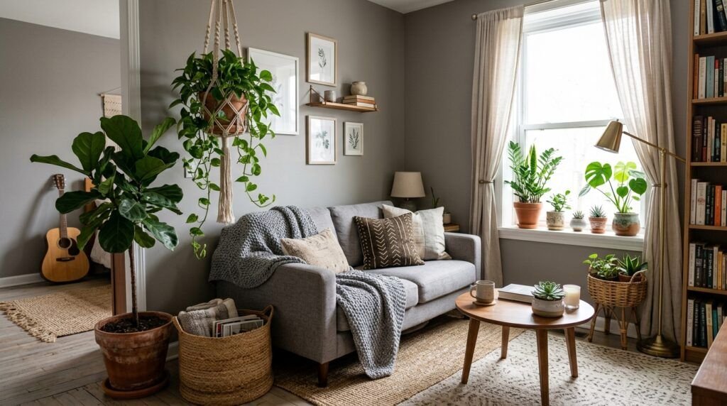 Boho Living Room Grey