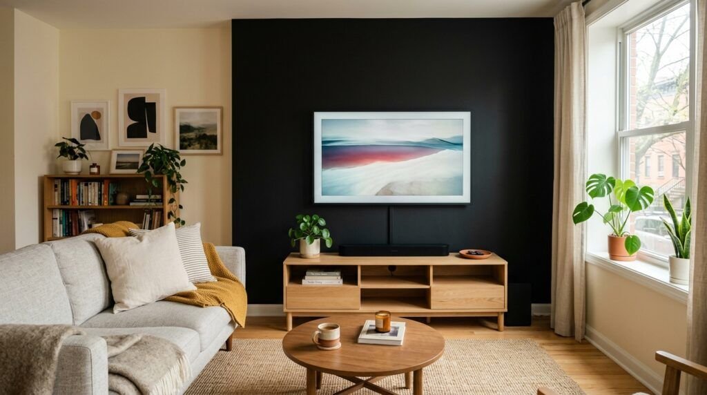 Black TV Wall