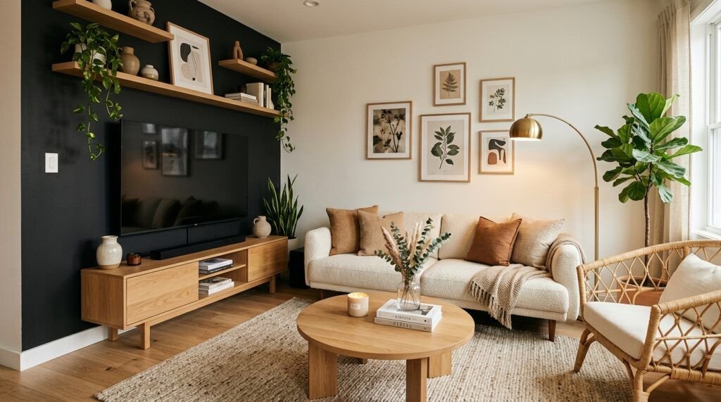Black TV Wall