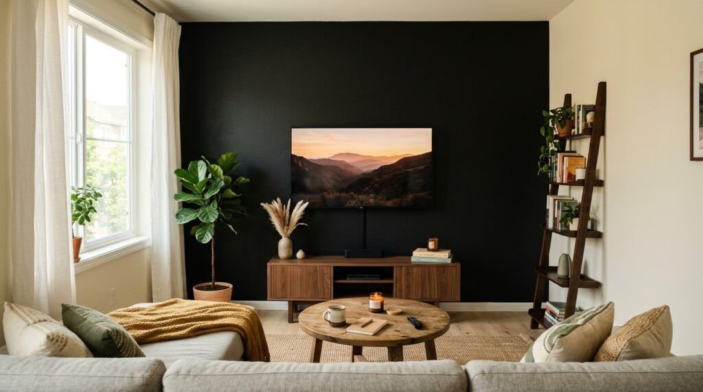 Black TV Wall