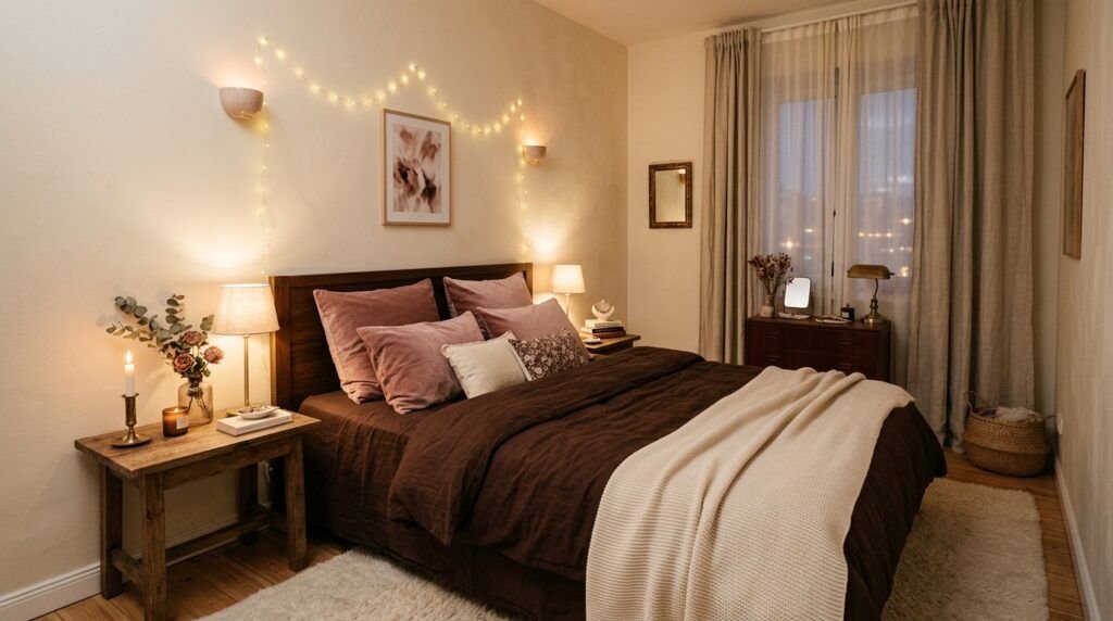brown bedding