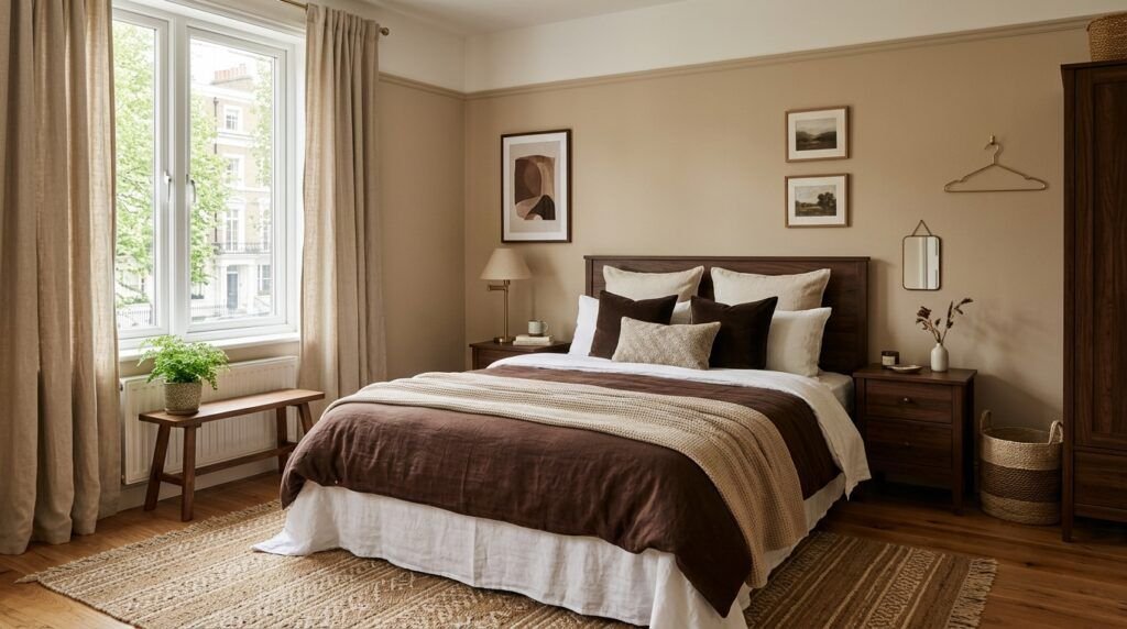 brown bedding