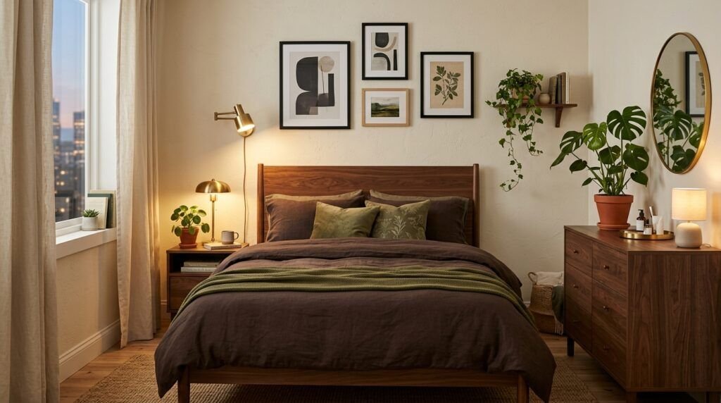 brown bedding