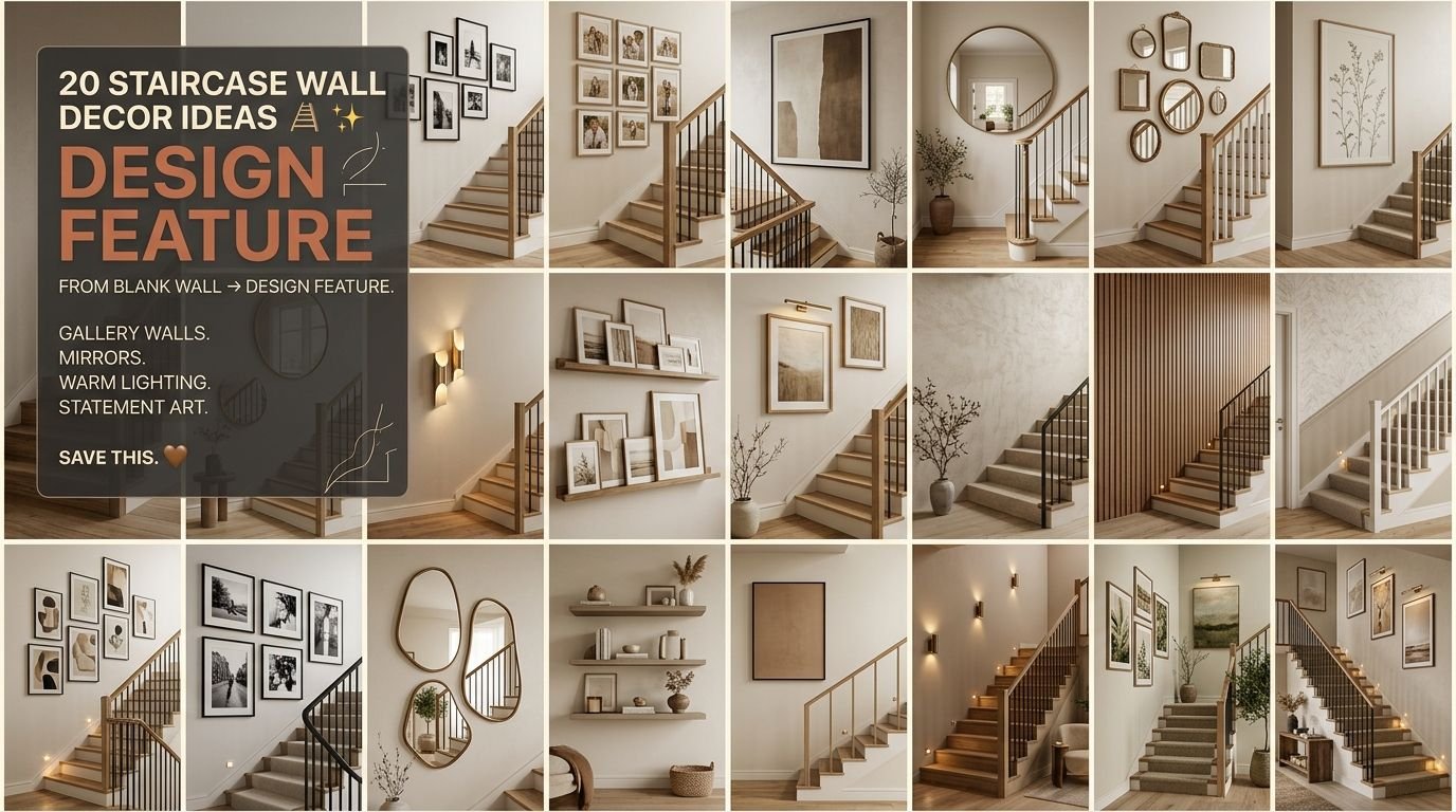 You are currently viewing 20 Staircase Wall Decor Ideas to Transform Your Stairway in Style