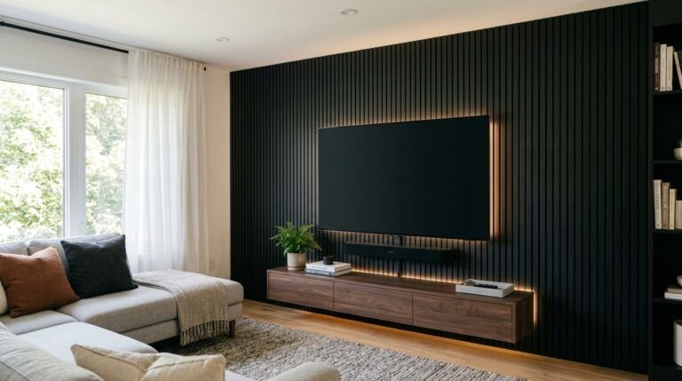 Read more about the article 19 Black TV Wall Ideas That Look Modern, Elegant & Stylish