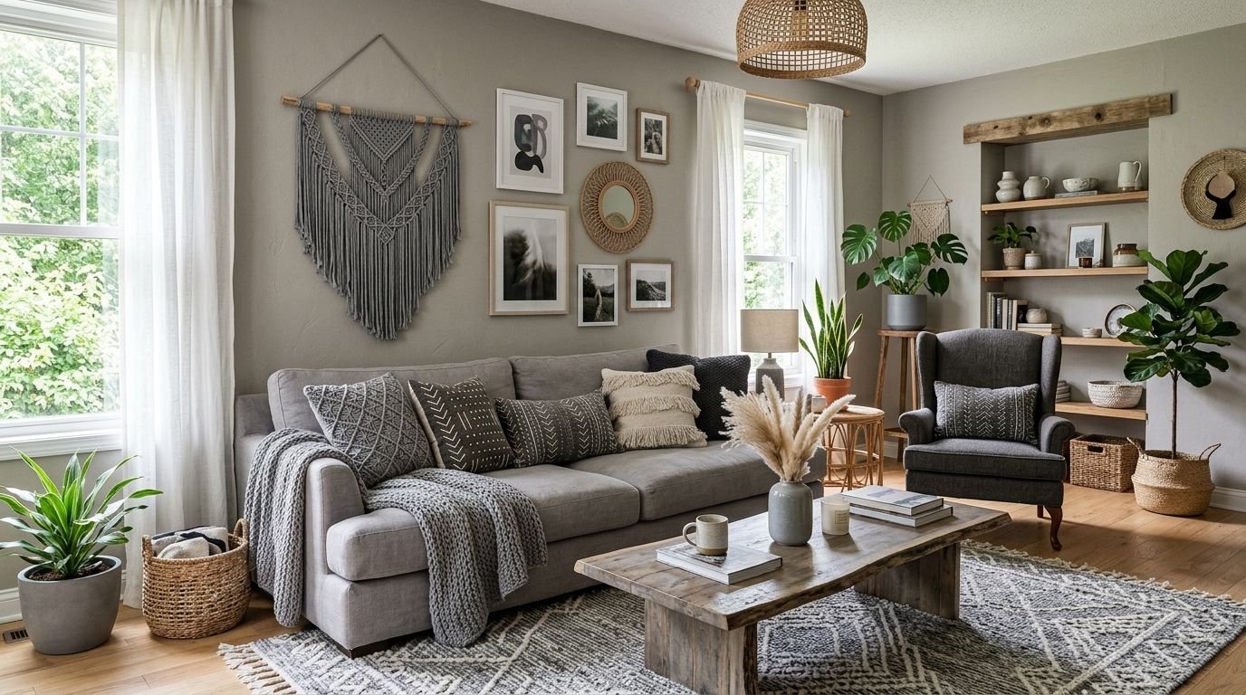 Read more about the article 17 Beautiful Gray Boho Living Room Ideas to Inspire Your Decor