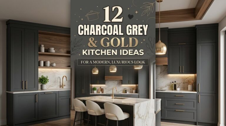 Read more about the article 12 Charcoal Grey & Gold Kitchen Ideas for a Modern, Luxurious Look