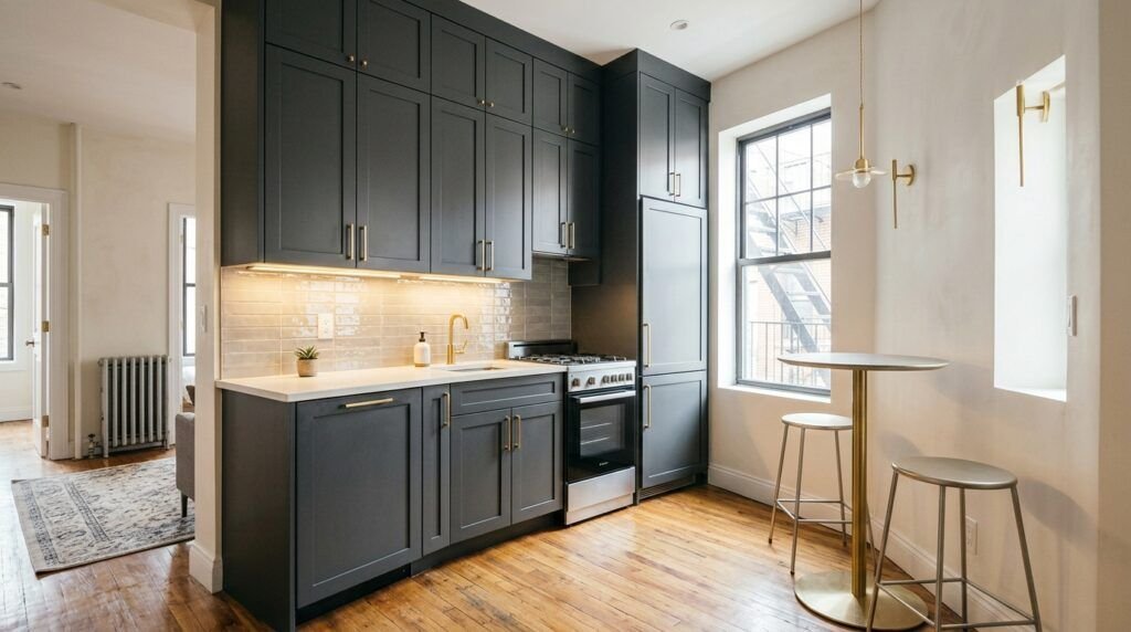 Charcoal Grey & Gold Kitchen Ideas