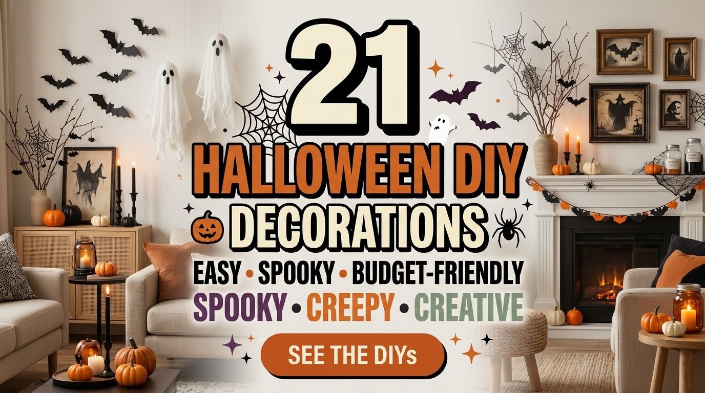 You are currently viewing 21 Halloween DIY Decorations That Are Easy, Spooky & Budget Friendly