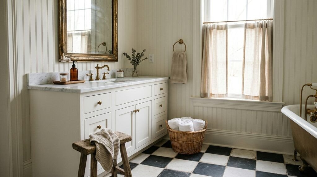 Vintage Farmhouse Bathroom
