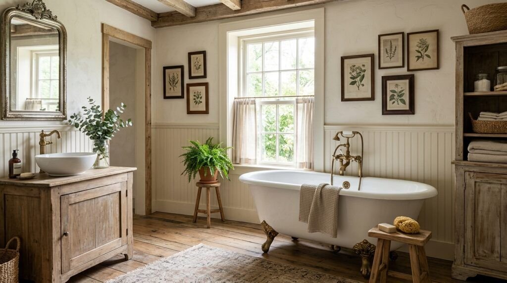 Vintage Farmhouse Bathroom