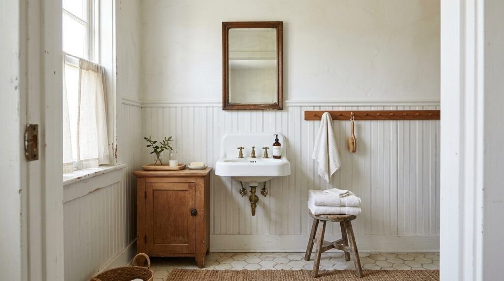 Vintage Farmhouse Bathroom
