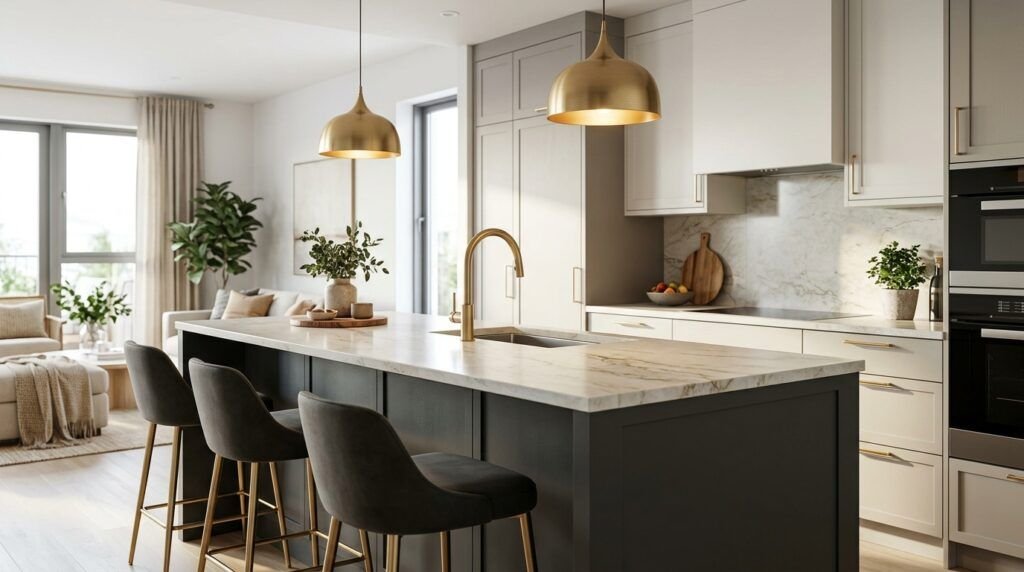Charcoal Grey & Gold Kitchen Ideas