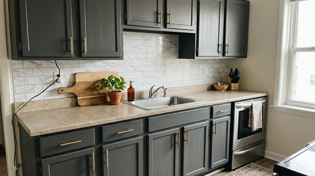 Charcoal Grey & Gold Kitchen Ideas