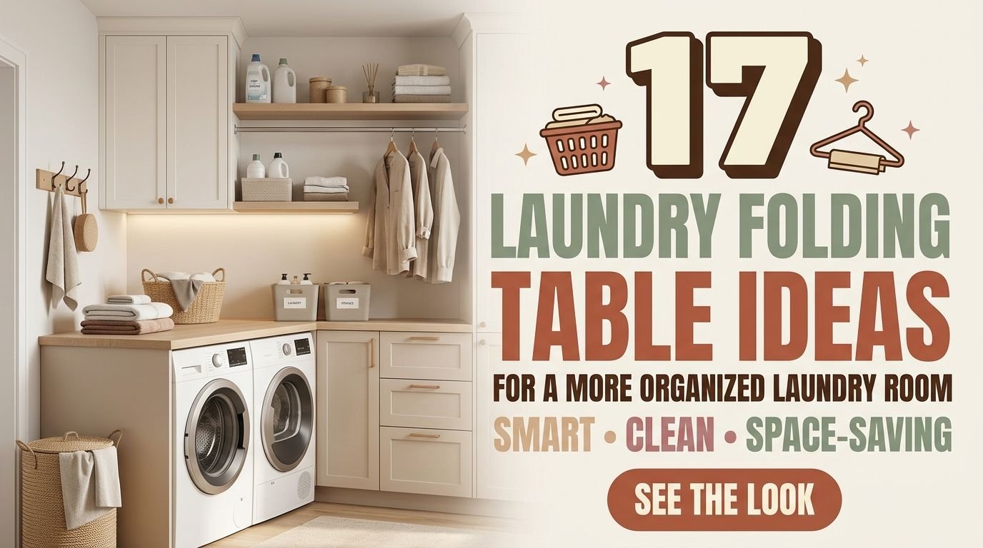 You are currently viewing 17 Laundry Folding Table Ideas for a More Organized Laundry Room