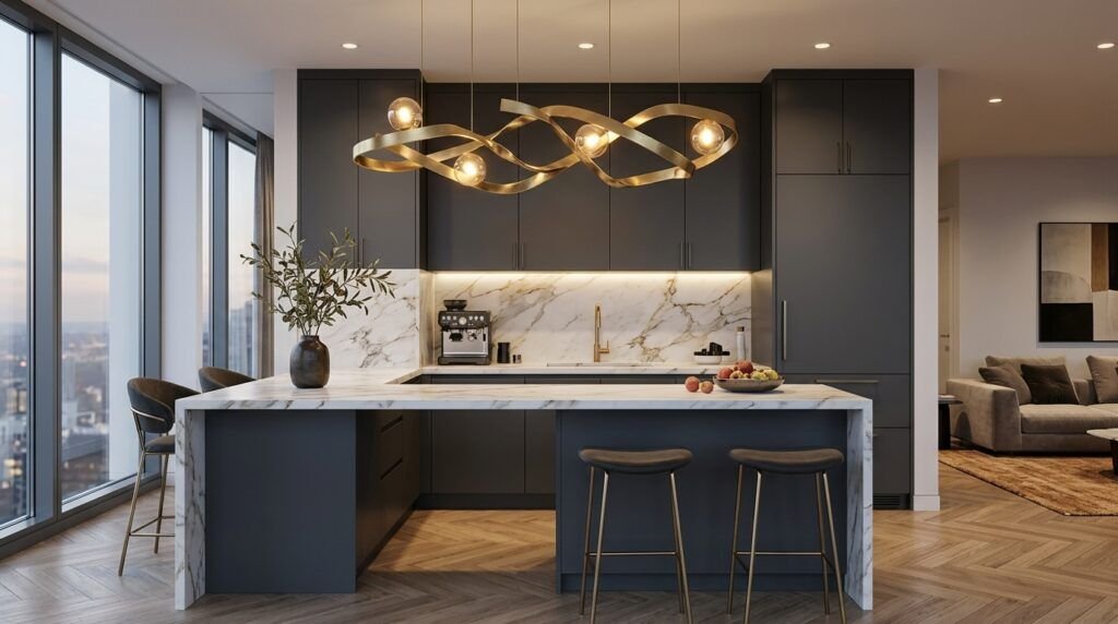 Charcoal Grey & Gold Kitchen Ideas