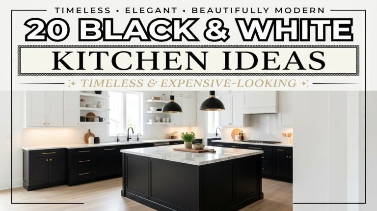 Read more about the article 20 Black and White Kitchen Ideas for a Beautiful Home