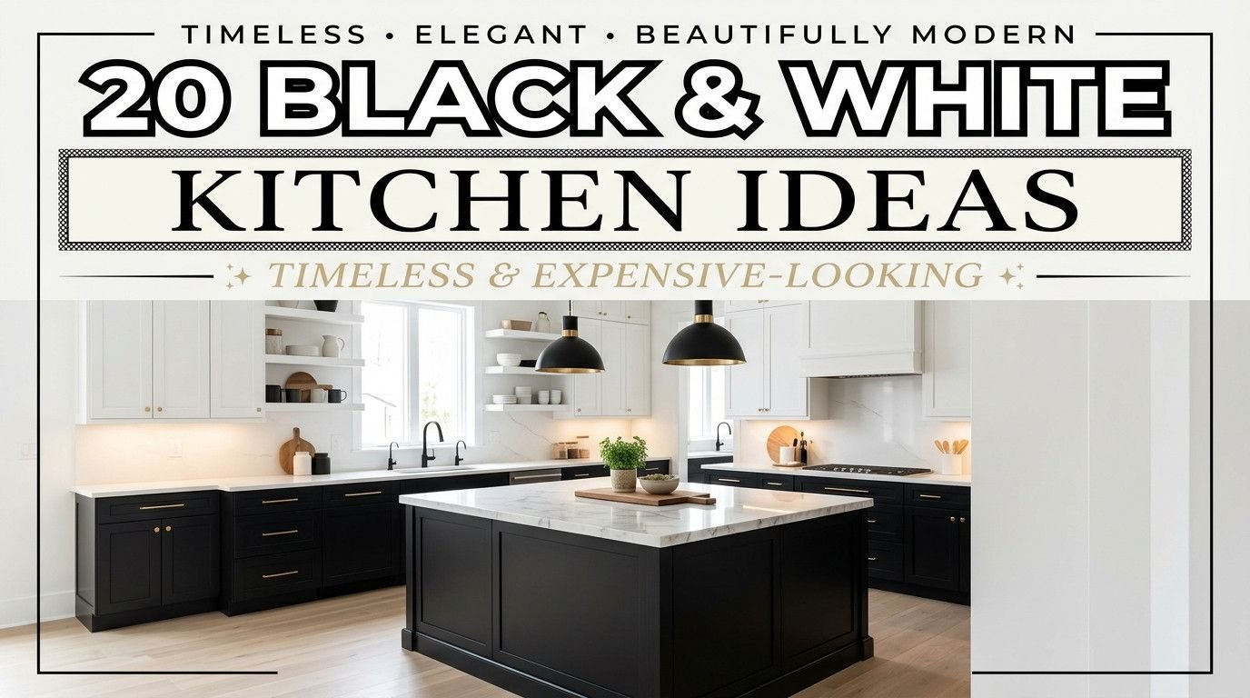 You are currently viewing 20 Black and White Kitchen Ideas for a Beautiful Home