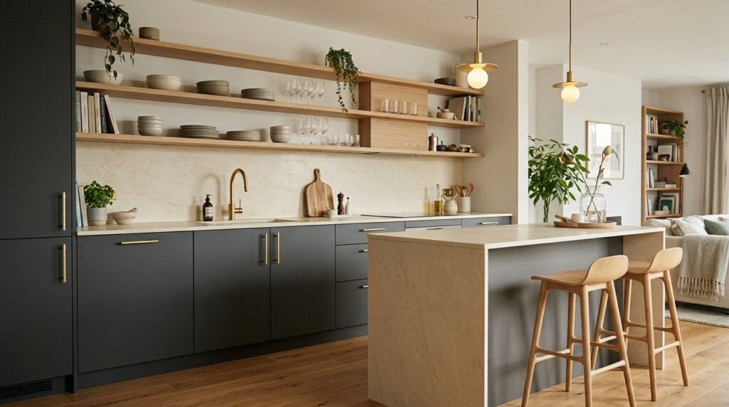 Charcoal Grey & Gold Kitchen Ideas