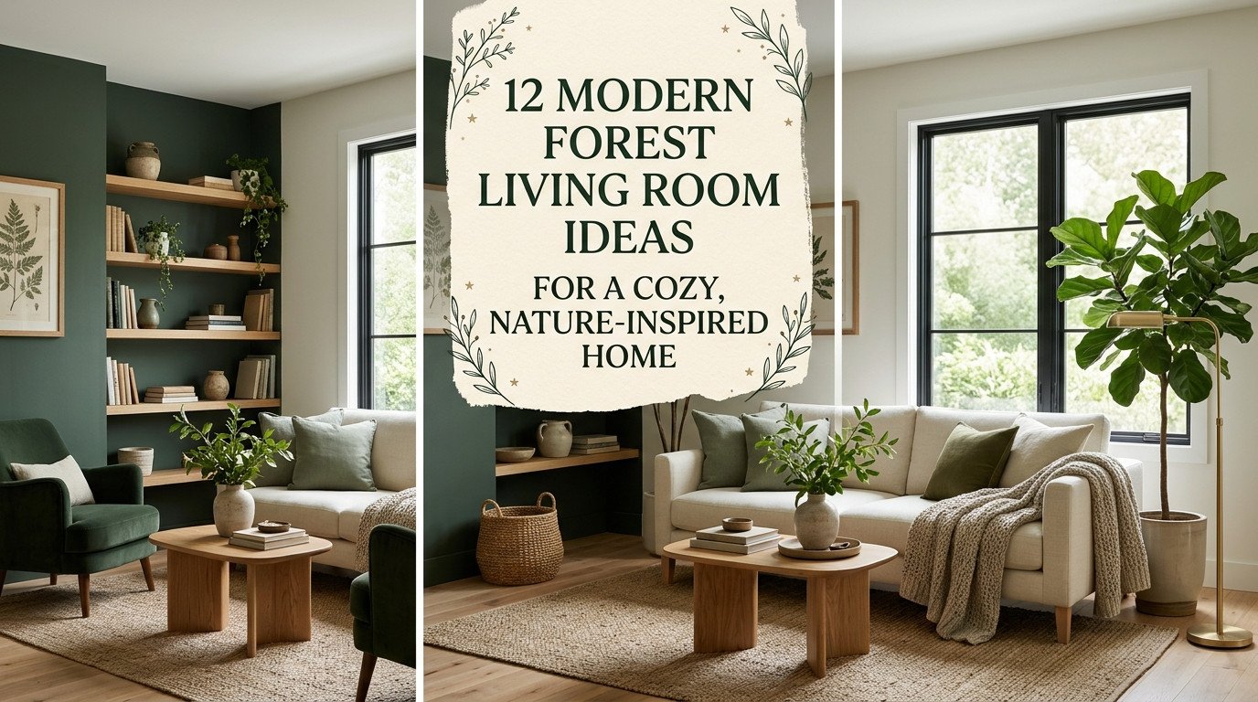 You are currently viewing 12 Modern Forest Living Room Ideas for a Cozy, Nature Inspired Home