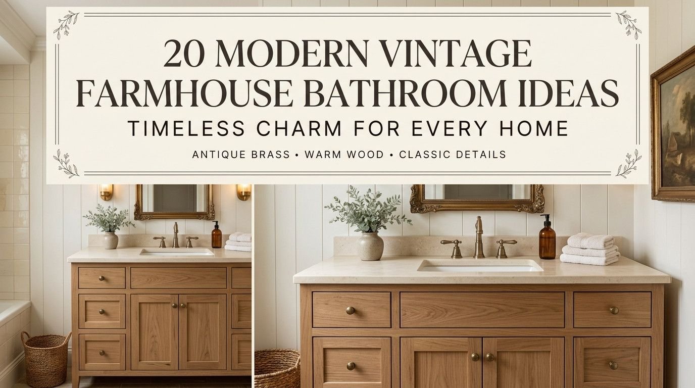 You are currently viewing 20 Modern Vintage Farmhouse Bathroom Ideas for Timeless Charm